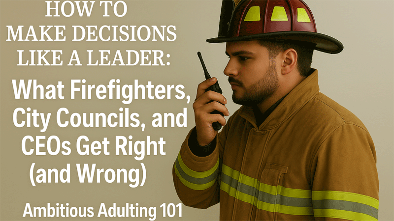 How to Make Decisions Like a Leader: What Firefighters, City Councils, and CEOs Get Right (and Wrong)